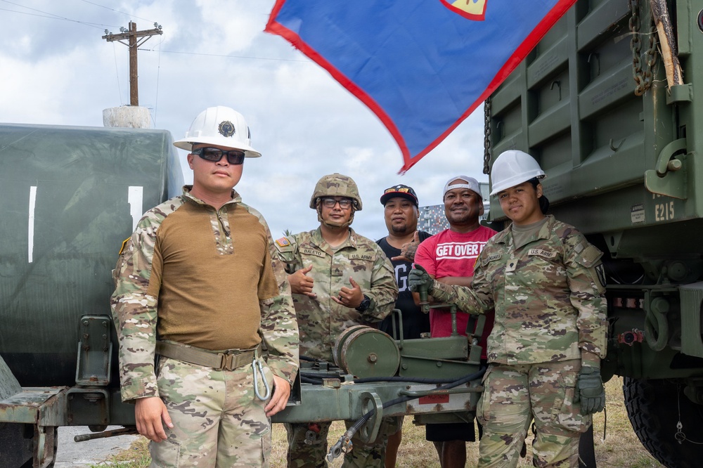 9th MSC, 554th RHS team up to deliver safe drinking water to Saipan residents