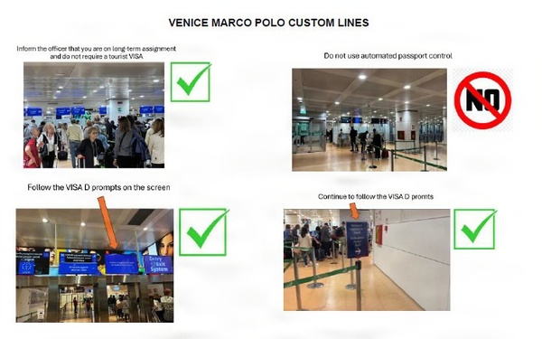 VENICE MARCO POLO IMMIGRATION LINES