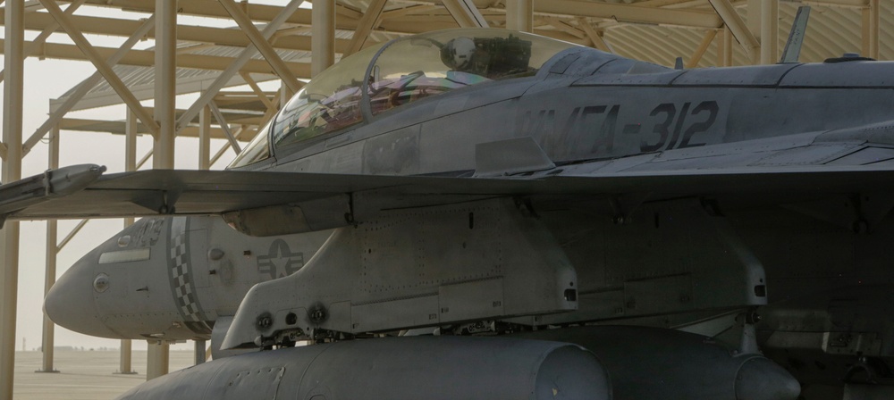 U.S. Marines conduct F/A-18 Hornet landing