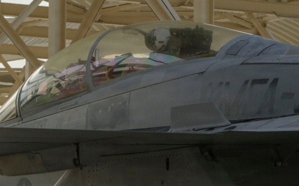 U.S. Marines conduct F/A-18 Hornet landing