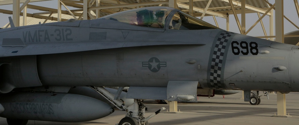U.S. Marines conduct F/A-18 Hornet landing