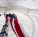 U.S. Flags are Hung in the Memorial Amphitheater in Preparation for the 2026 National Memorial Day Observance