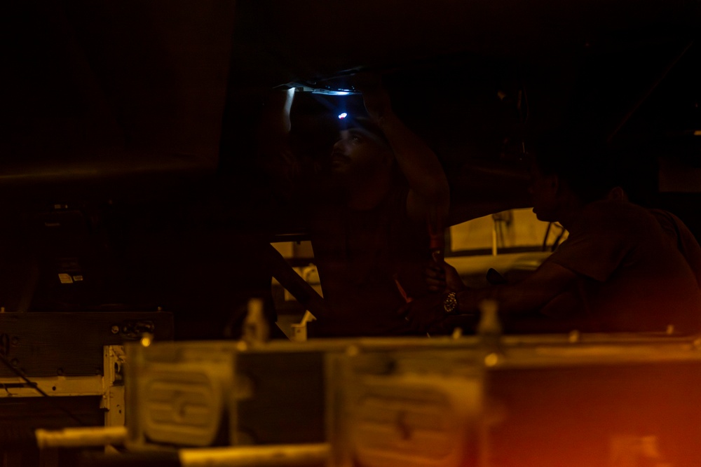 USS Abraham Lincoln Conducts Aircraft Maintenance