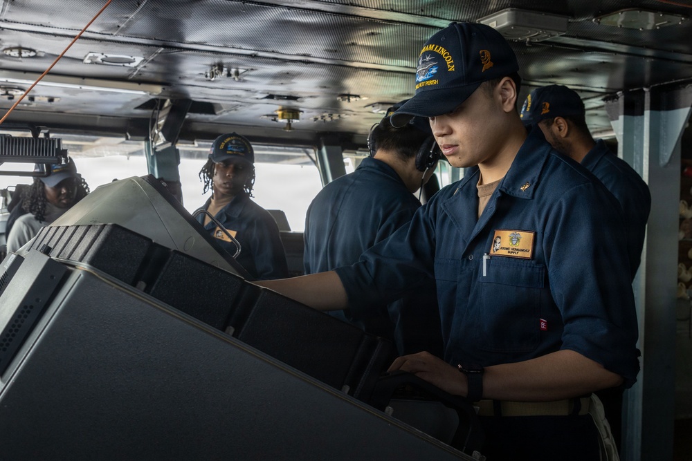 USS Abraham Lincoln Conducts Maintenance