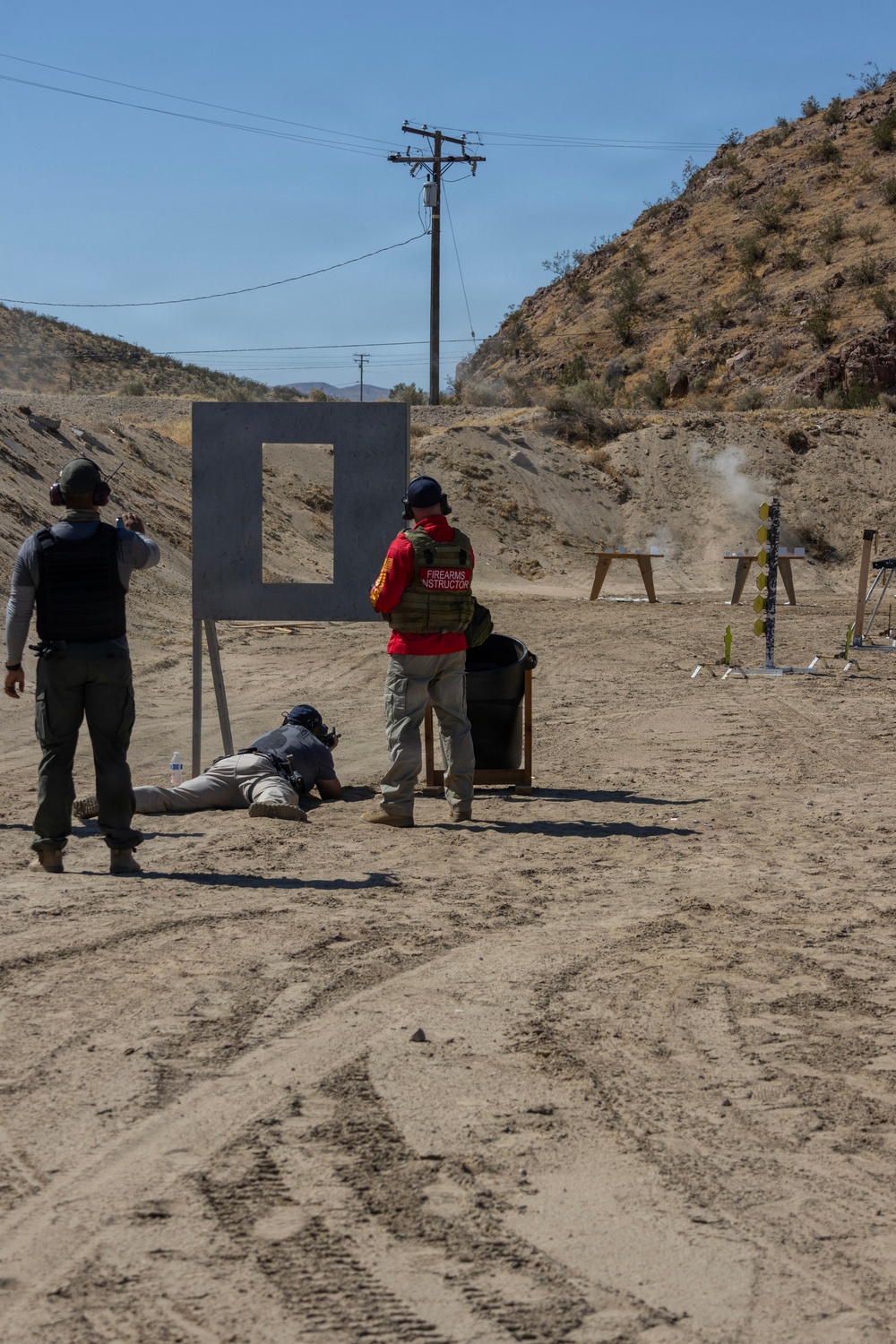 Shooting competition at the Barstow Police shooting range in Barstow, California, May 15
