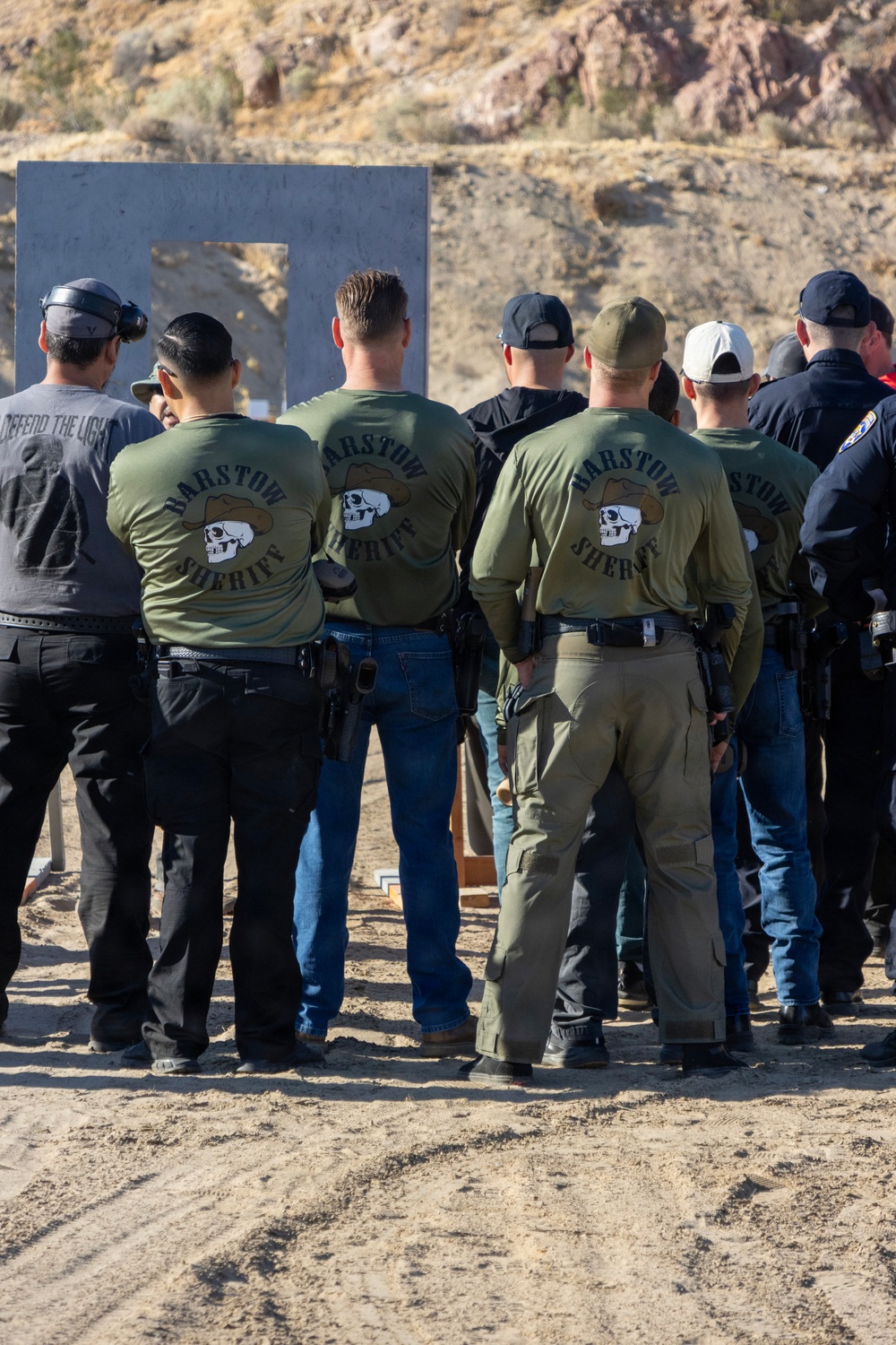 Shooting competition at the Barstow Police shooting range in Barstow, California, May 15