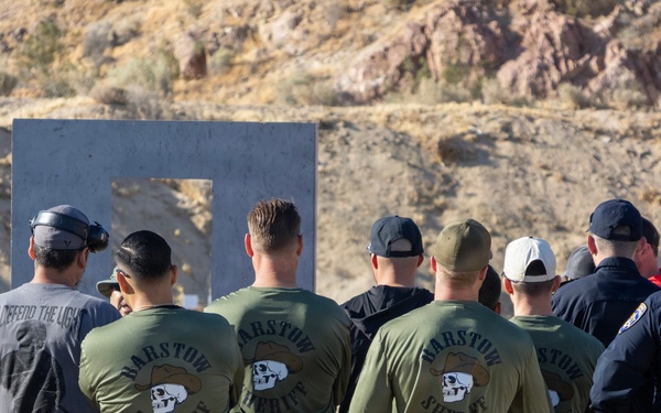 Shooting competition at the Barstow Police shooting range in Barstow, California, May 15