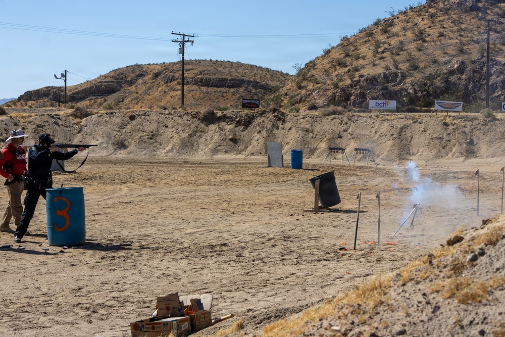 Shooting competition at the Barstow Police shooting range in Barstow, California, May 15