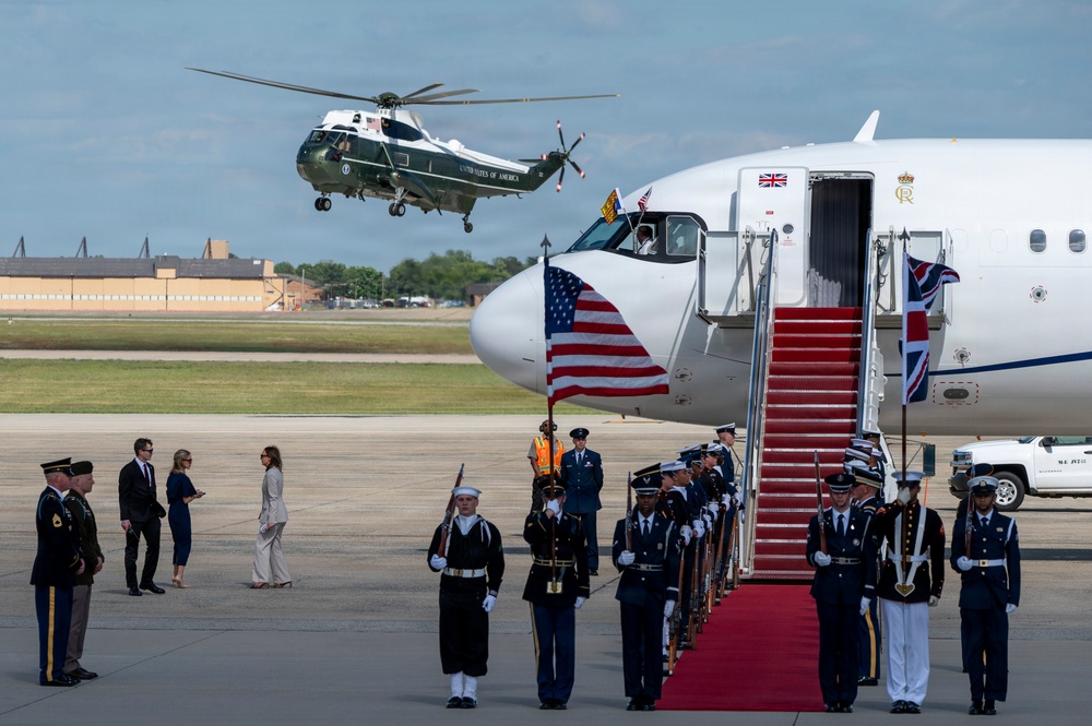 Honor guard supports King Charles III state visit departure
