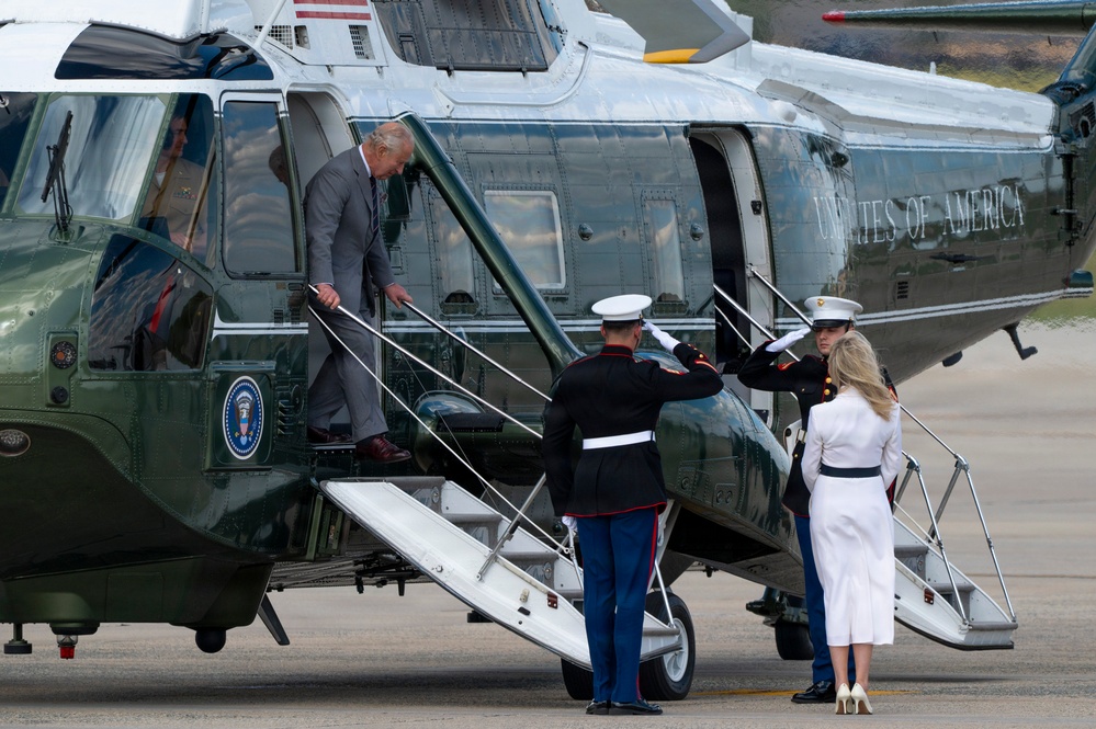 Honor guard supports King Charles III state visit departure
