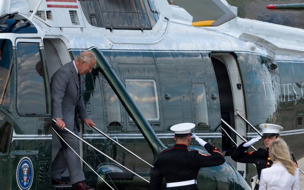 Honor guard supports King Charles III state visit departure