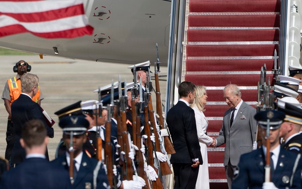 Honor guard supports King Charles III state visit departure