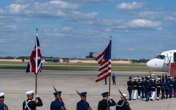 Honor guard supports King Charles III state visit departure
