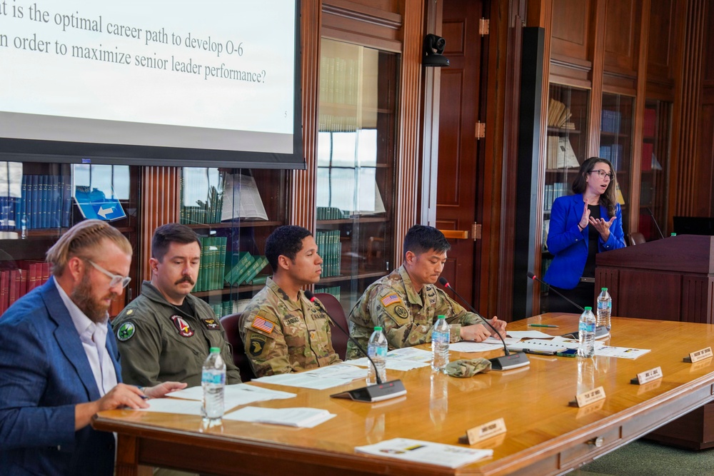 Stockdale Leadership Development Concentration cohort presents research on senior officer career pathways
