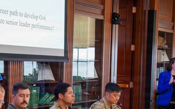 Stockdale Leadership Development Concentration cohort presents research on senior officer career pathways