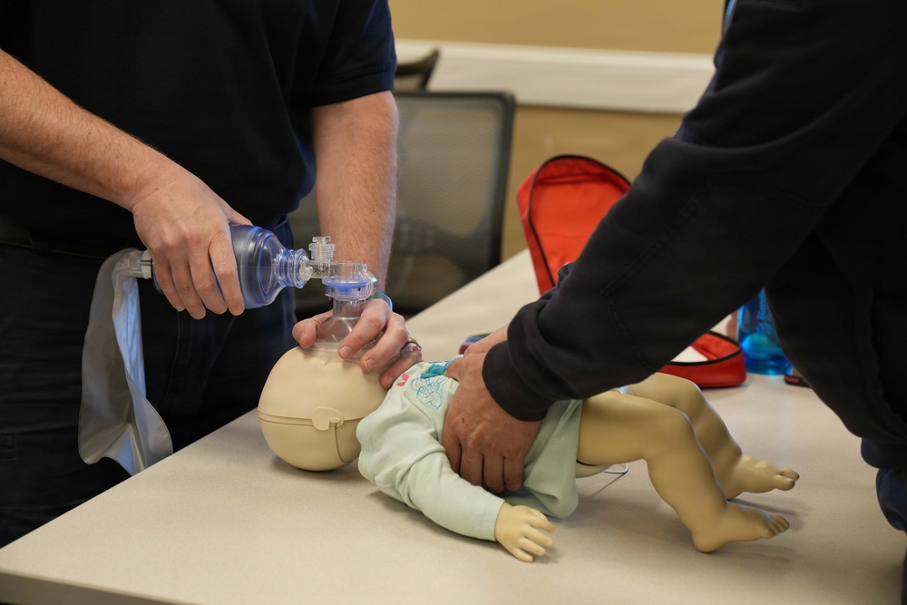 778th CEG Fire and Emergency Services Flight pediatric CPR training