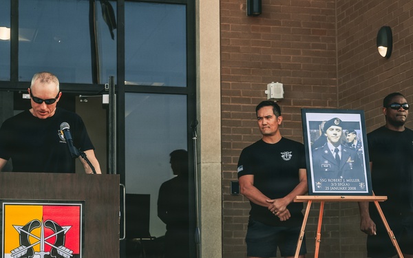 3rd Special Forces Group (Airborne) Soldiers honor Staff Sgt. Robert J. Miller during annual memorial 5K