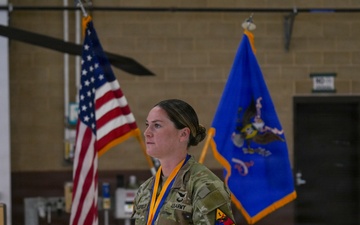 3-501st AHB, 1AD CAB furls the Chaos Company colors
