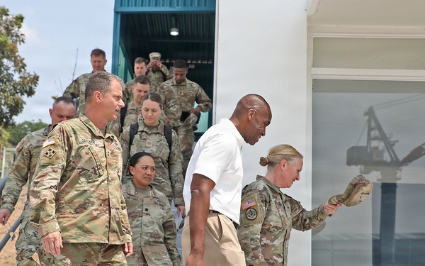 Army Deputy G-4 Tours Agila Port Facilities