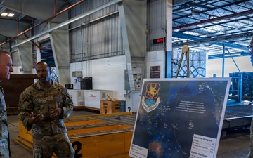 515th AMOW and 735th AMS Airmen Brief CMSAF Wolfe on Global Mobility Operations