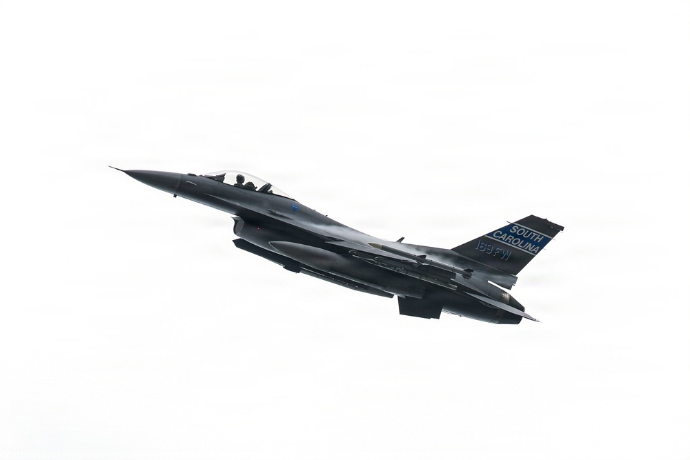U.S. Air Force Col. Shaun Bowes F-16 fini-flight