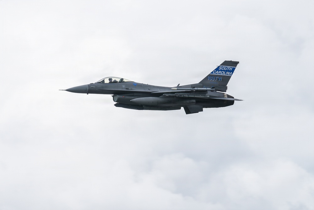U.S. Air Force Col. Shaun Bowes F-16 fini-flight