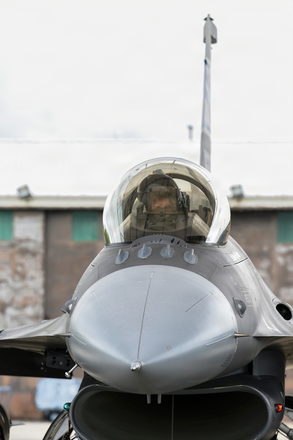 U.S. Air Force Col. Shaun Bowes F-16 fini-flight