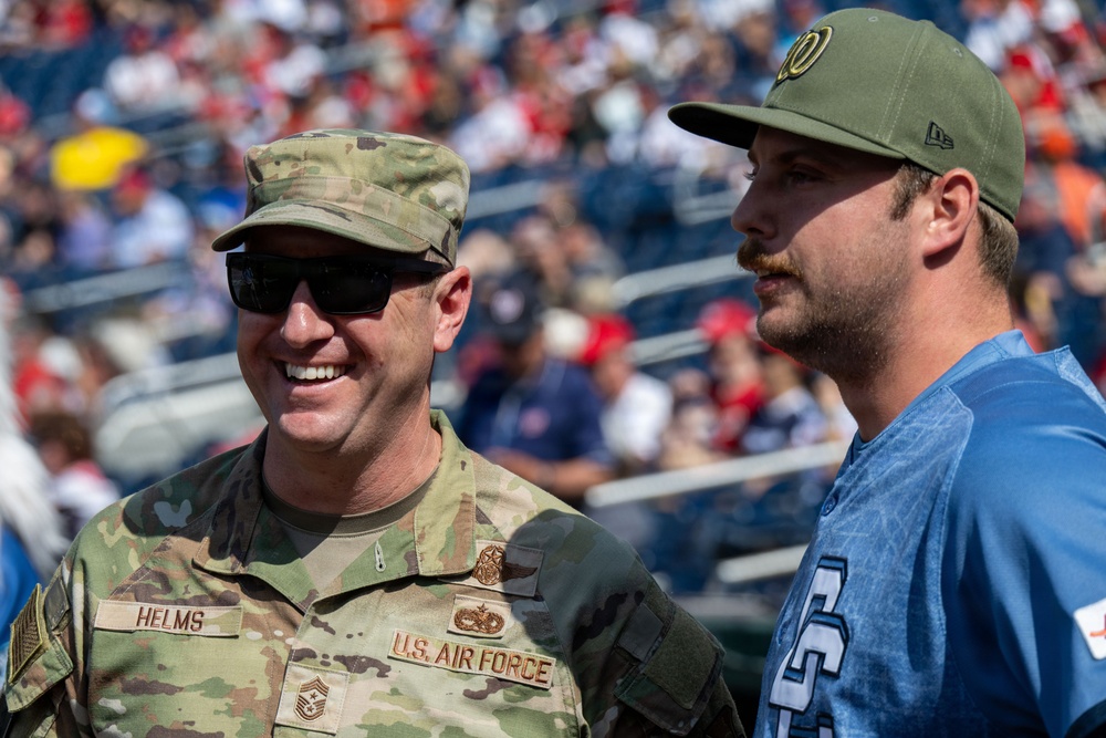 Armed Forces Day first pitch