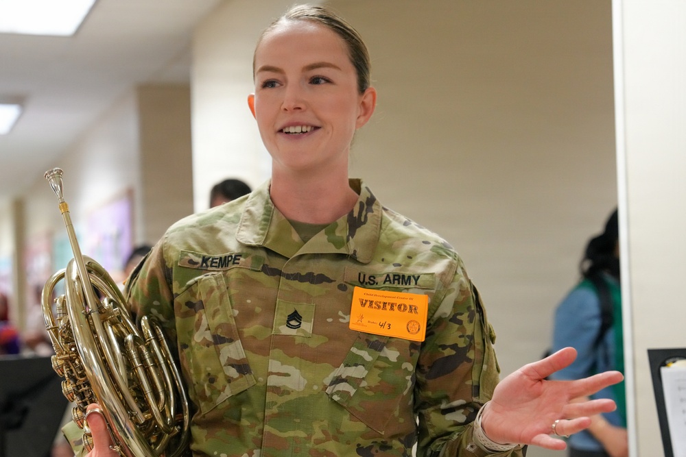 U.S. Army Field Band visits CDCs for Month of the Military Child