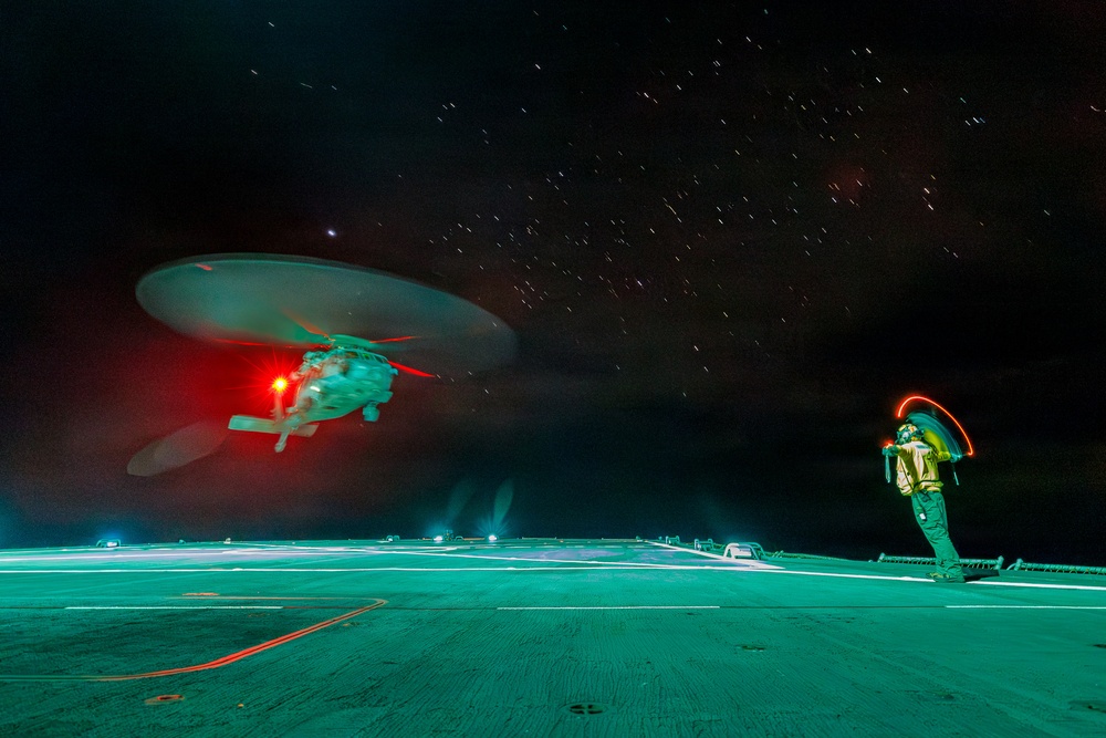 USS Mount Whitney Flight Operations
