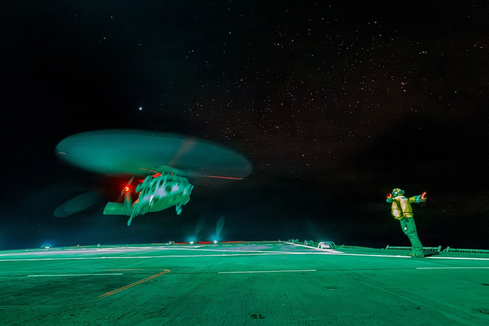 USS Mount Whitney Flight Operations