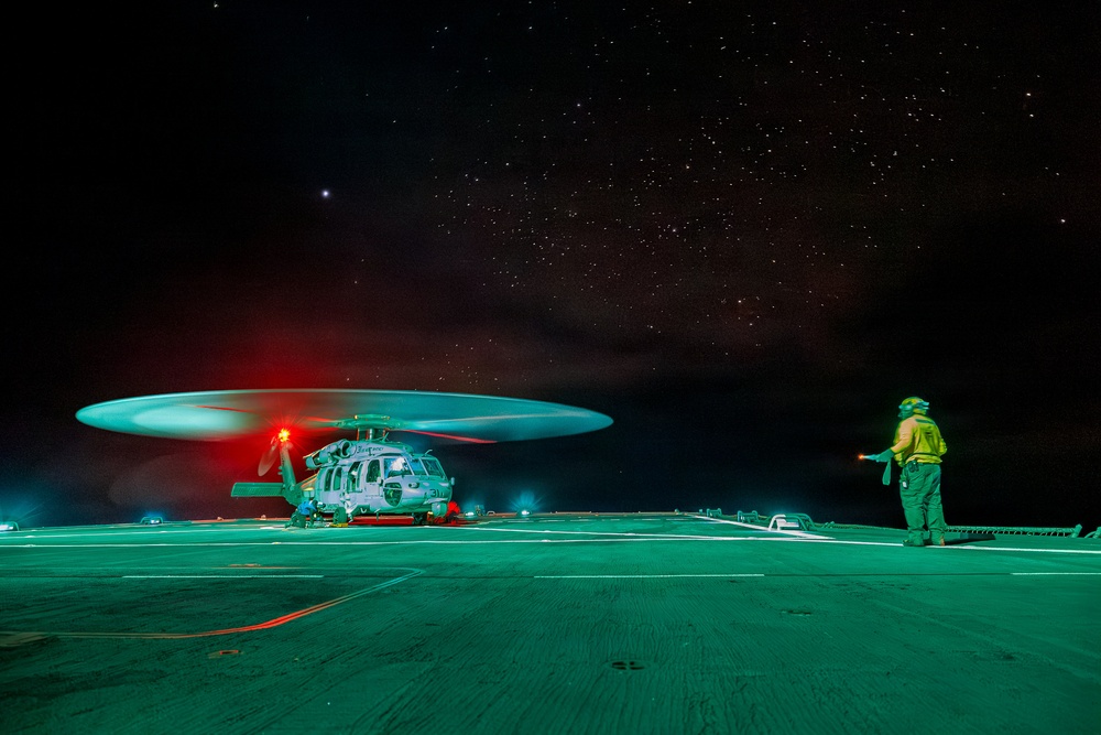 USS Mount Whitney Flight Operations