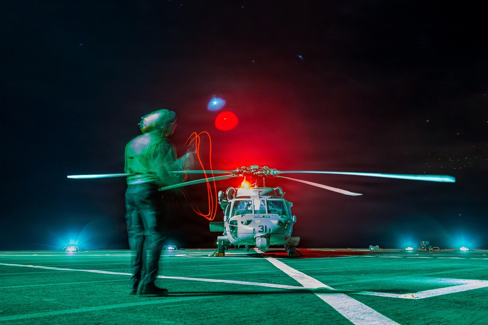 USS Mount Whitney Flight Operations