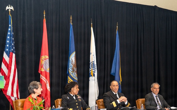 Commander and Deputy Commander U.S. Fleet Cyber Command, Navy Space Command, U.S. 10th Fleet Speak at Sea-Air-Space 2026