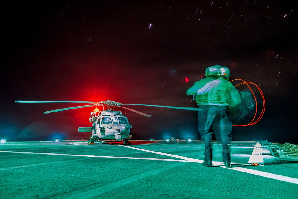USS Mount Whitney Flight Operations