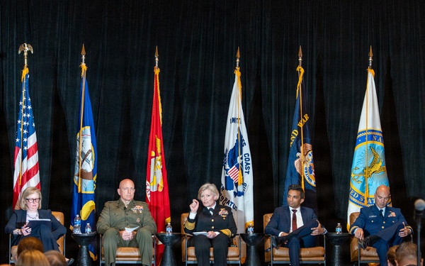 Commander and Deputy Commander U.S. Fleet Cyber Command, Navy Space Command, U.S. 10th Fleet Speak at Sea-Air-Space 2026