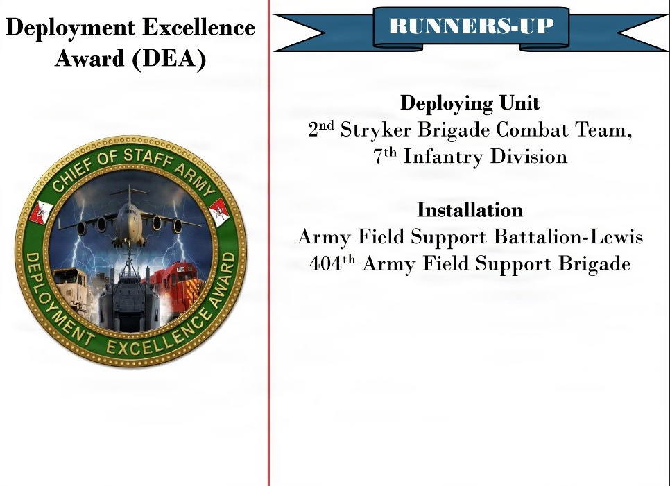 AFSBn-Lewis declared runner up for Installation DEA