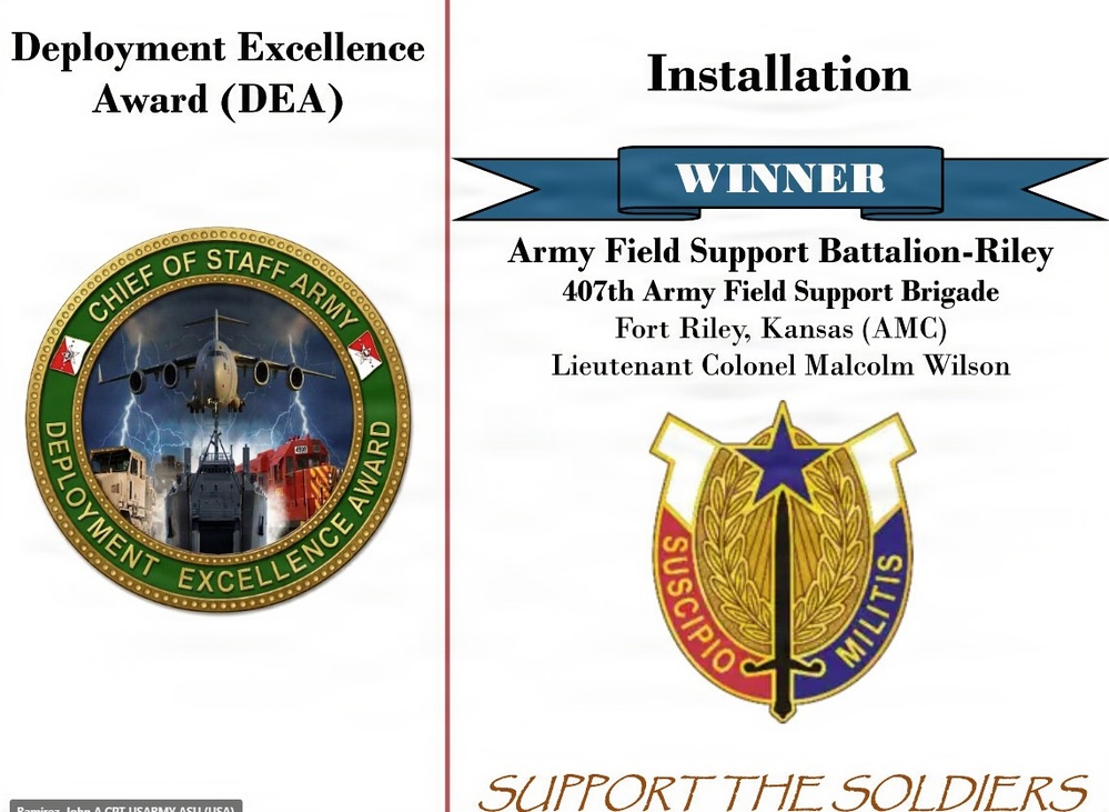 AFSBn-Riley wins Installation DEA