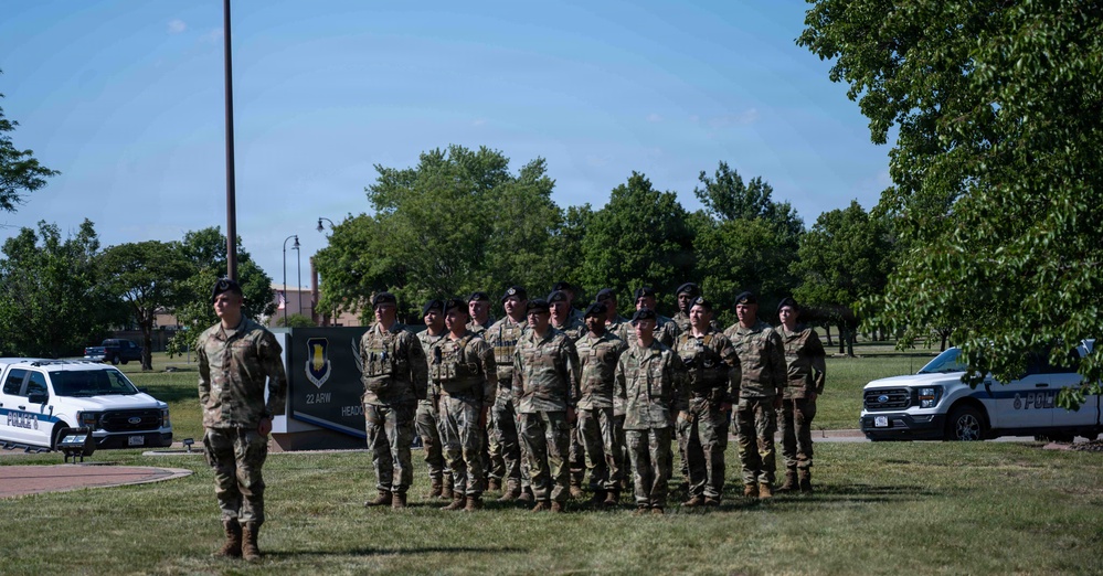 Remember The Fallen: 22nd ARW Police Week closing ceremony