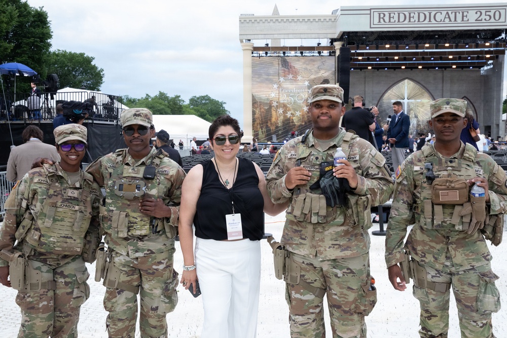 Mississippi National Guardsmen Assist Security for Rededicate 250