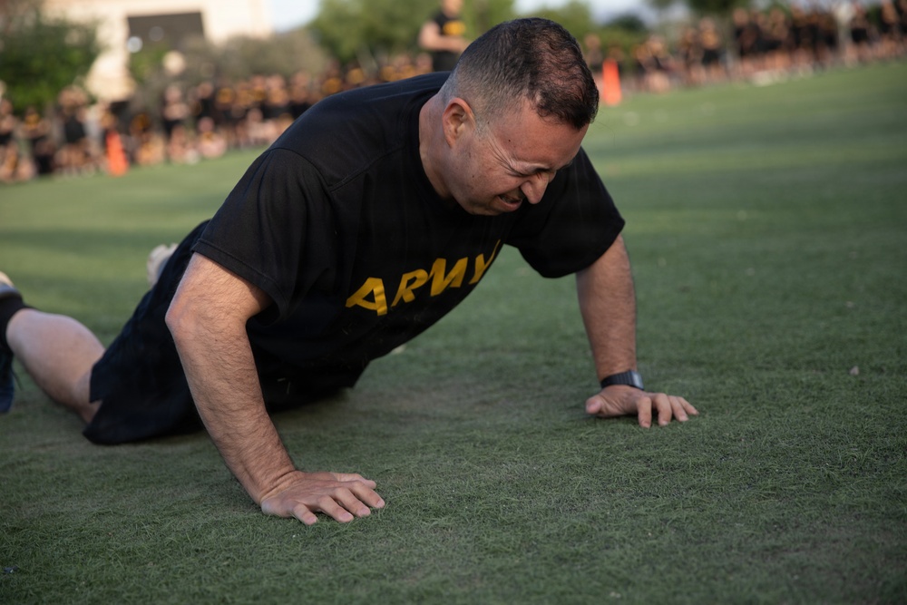 1st Armored Division Artillery face head to head in fitness competition
