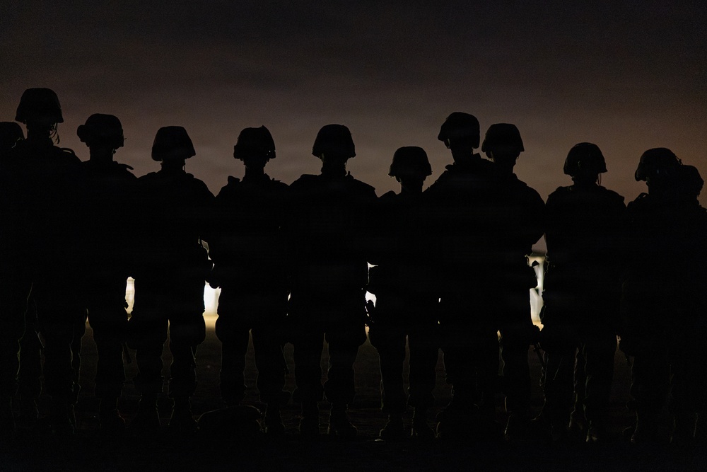 India Company Conducts Nighttime Short Bay Live Firing