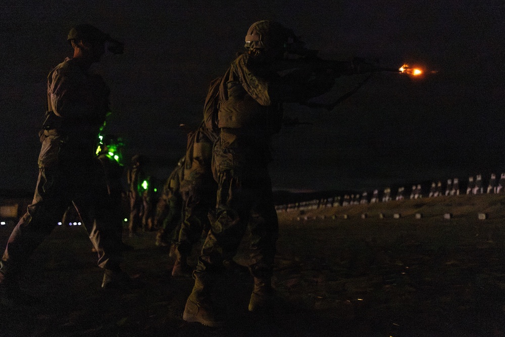 India Company Conducts Nighttime Short Bay Live Firing