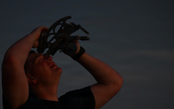 Coast Guard Academy cadets learn celestial navigation at sea