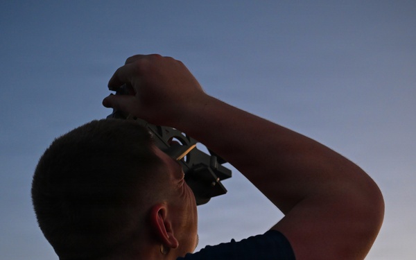 Coast Guard Academy Cadets learn celestial navigation at sea