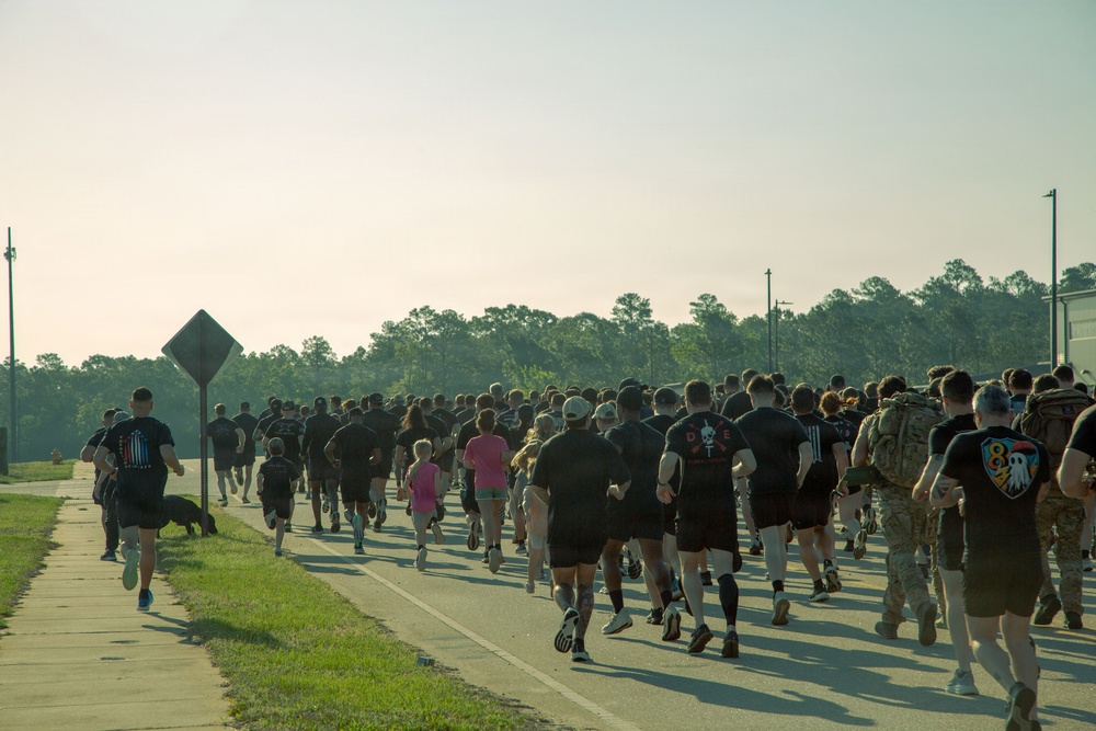 3rd Special Forces Group (Airborne) Soldiers honor Staff Sgt. Robert J. Miller during annual memorial 5K
