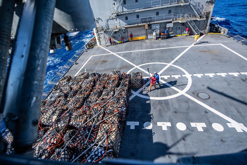 Nimitz Conducts a Dual Replenishment-at-sea