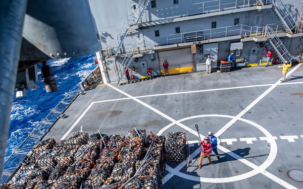 Nimitz Conducts a Dual Replenishment-at-sea