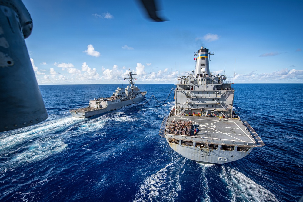 Nimitz Conducts a Dual Replenishment-at-sea