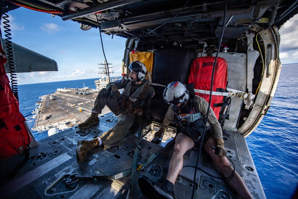 Nimitz Conducts a Dual Replenishment-at-sea